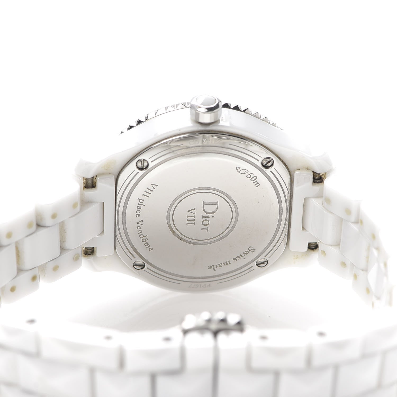 Christian Dior Stainless Steel Ceramic Diamond Bezel Mother of Pearl 28mm Dior VIII Quartz Watch White 5 of 6