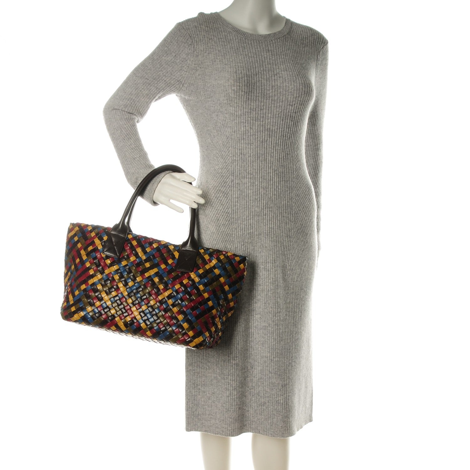 Bottega Veneta Shiny Goatskin Intrecciato Mini Cabat Multicolor 2 of 6