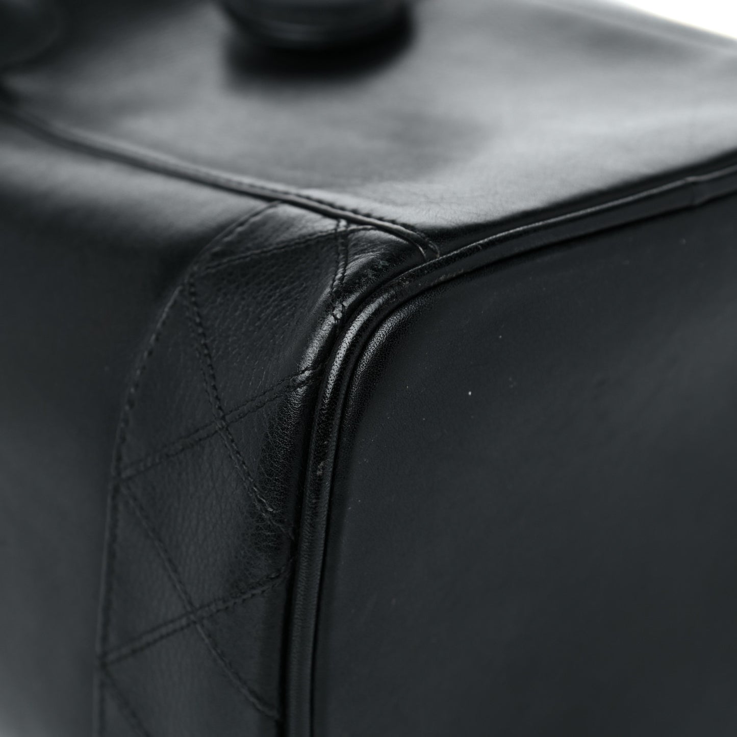 Lambskin Vanity Cosmetic Case Black