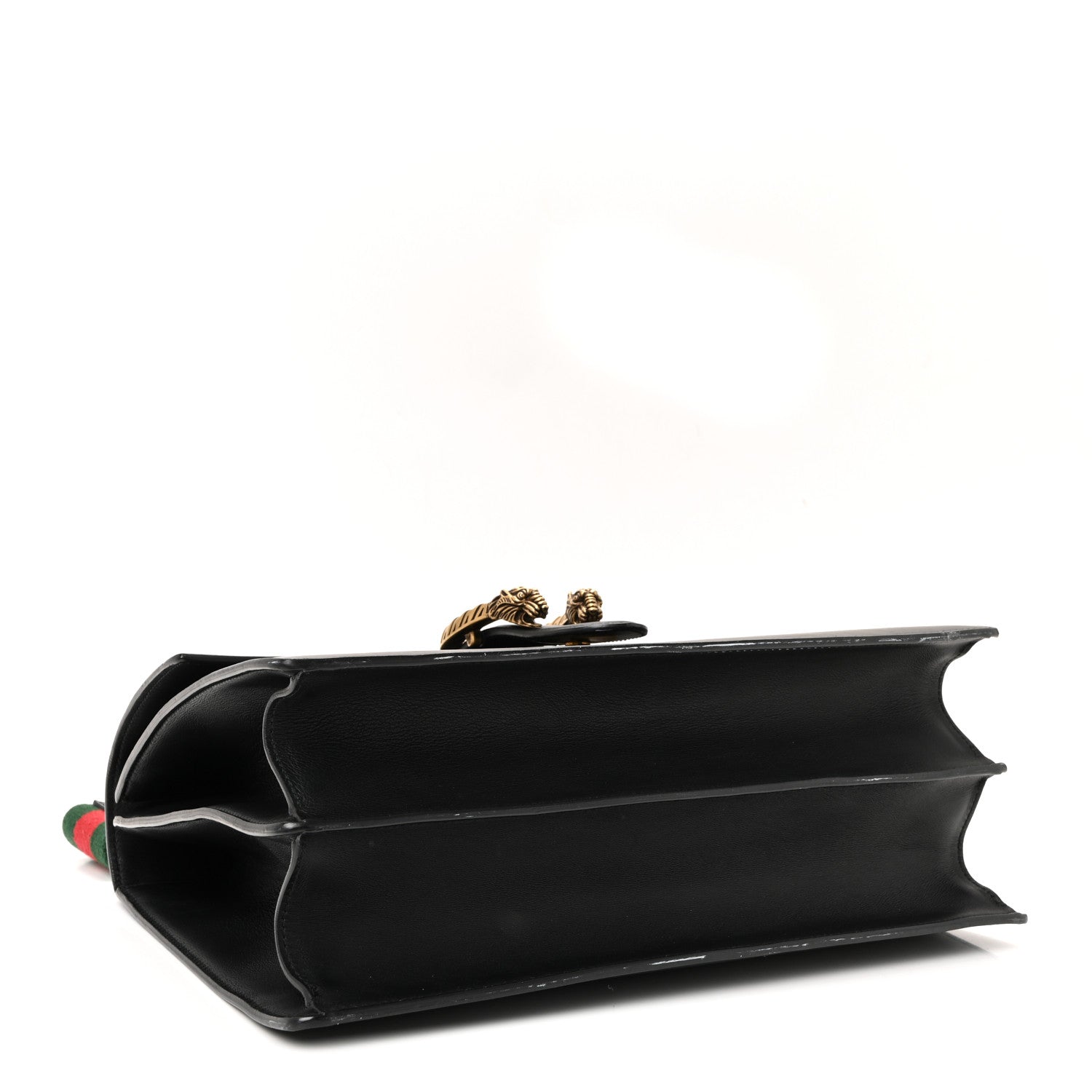 Gucci Moon Calfskin Web Large Dionysus Bamboo Top Handle Bag Black 4 of 10