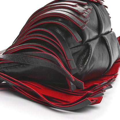 Prada Nappa Frange Wristlet Clutch Black Fuoco 8 of 13