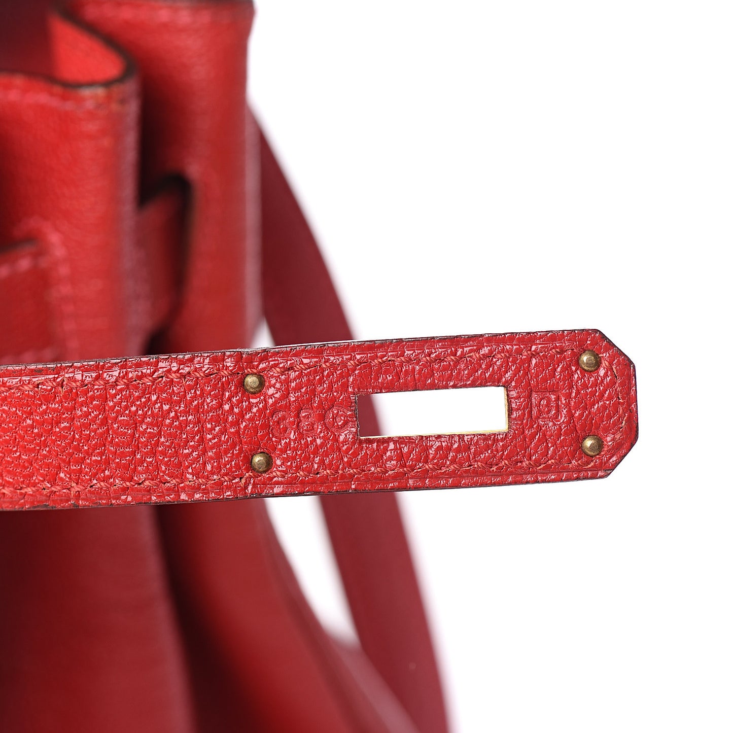 Chevre De Coromandel Kelly Retourne 35 Rouge Vif