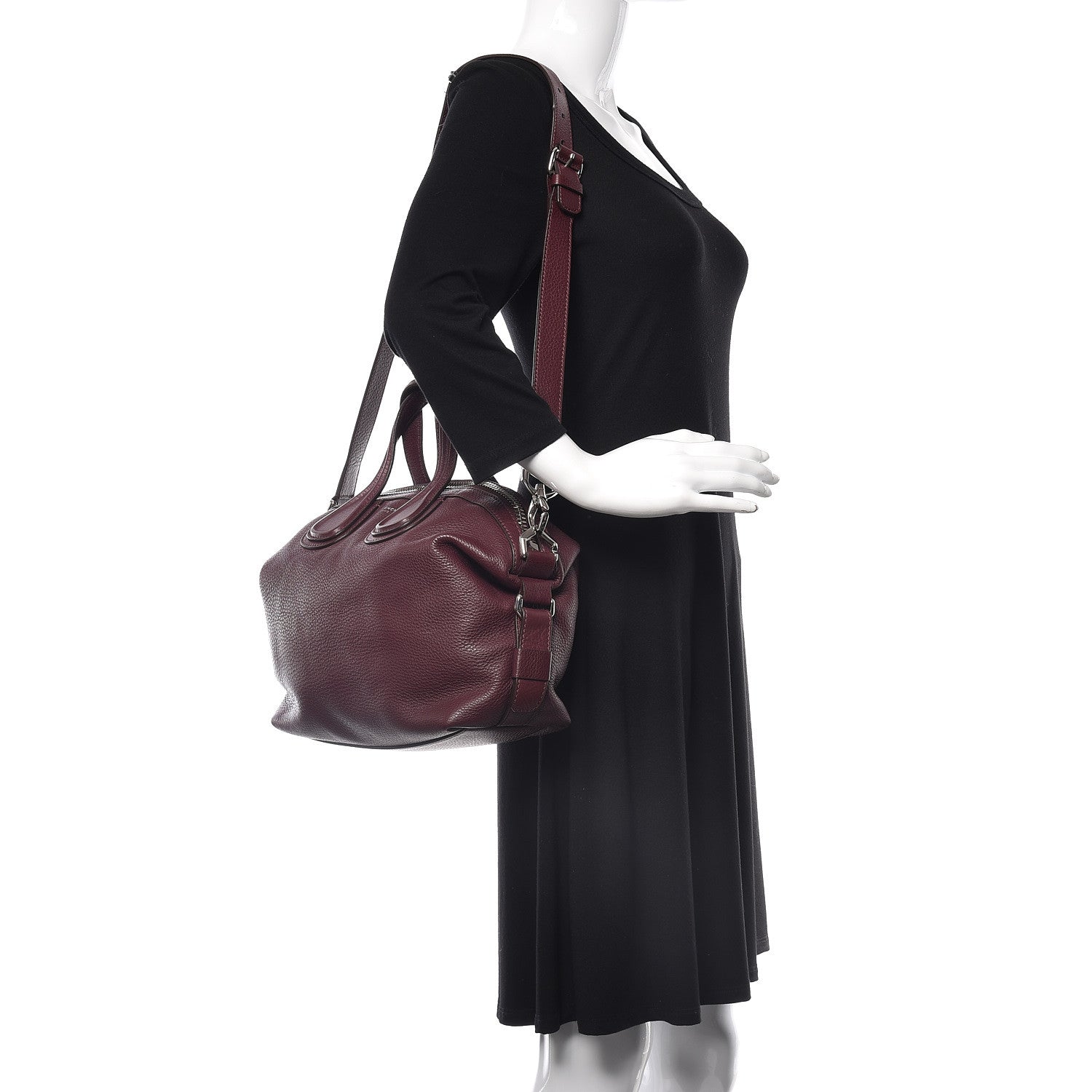 Givenchy Waxy Grained Calfskin Small Nightingale Oxblood 3 of 10