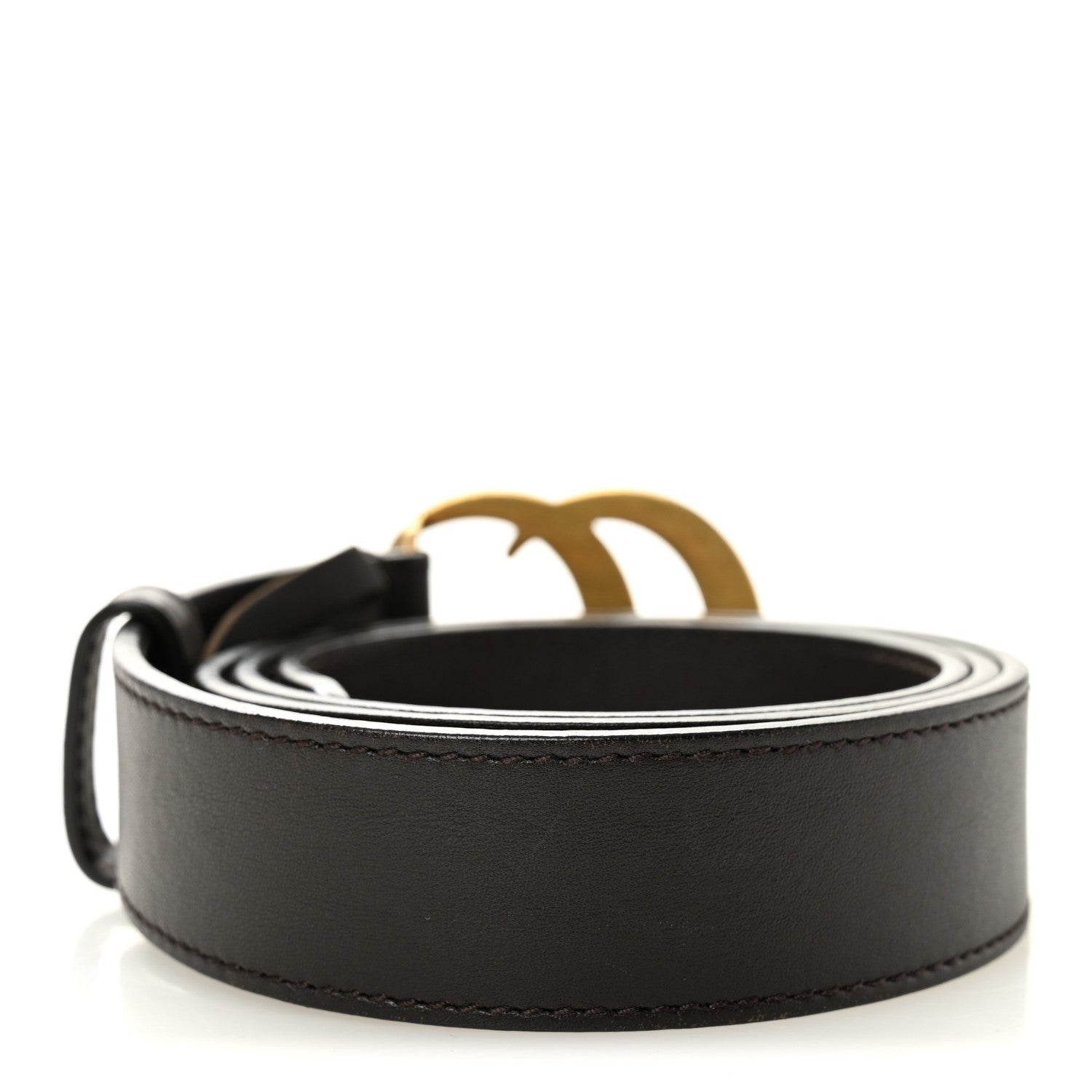 Gucci Moon Calfskin Double G 30mm Belt 85 34 Dark Cocoa 2 of 5