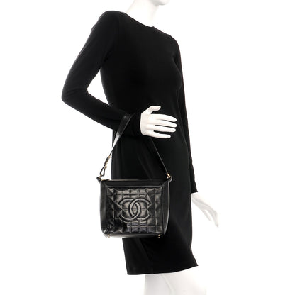Chanel Lambskin Quilted Small Chocolate Bar Shoulder Bag Black 2 of 7