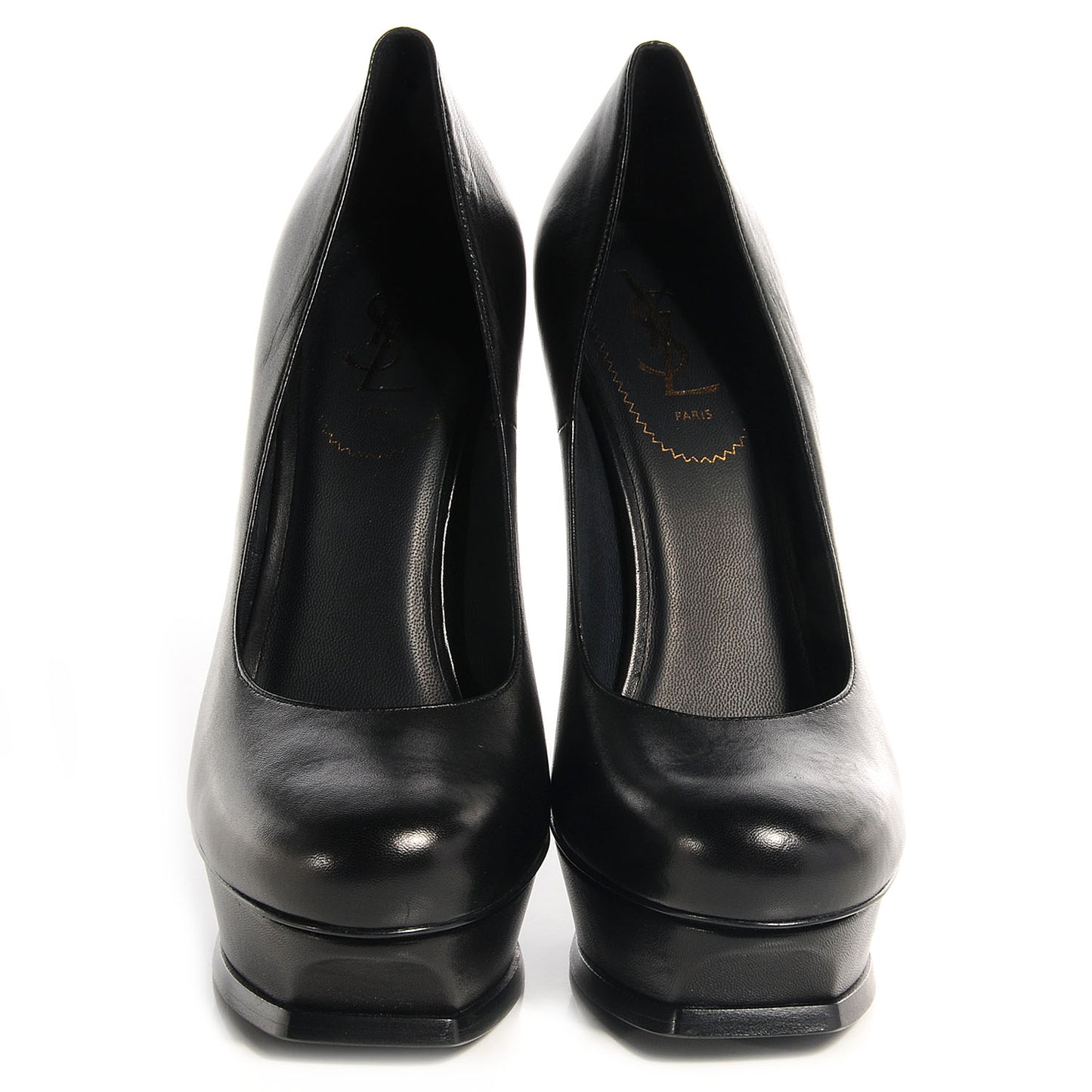 Calfskin Tribute 105 Platform Pumps 41.5 Black
