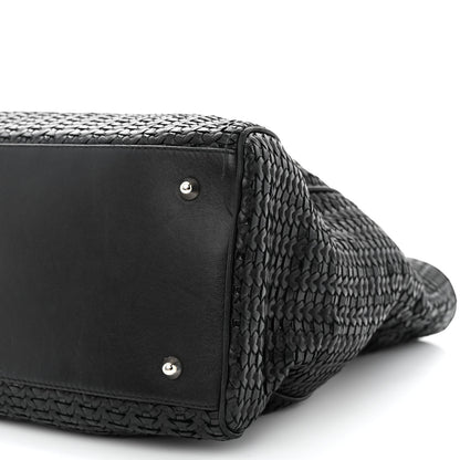 Christian Dior Lambskin Woven Large Lady Dior Shopping Tote Black 10 of 18