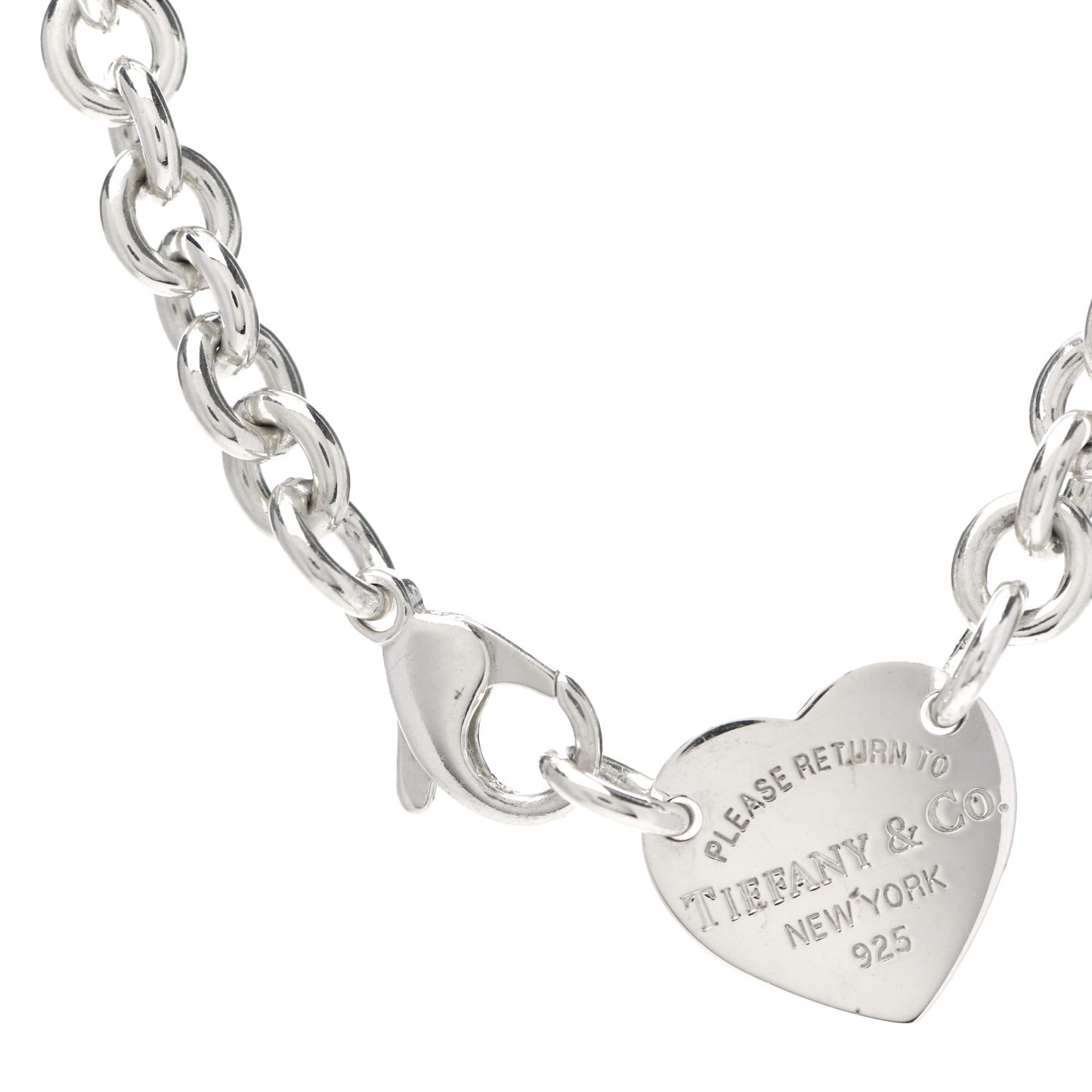 Sterling Silver Return to Tiffany Heart Tag Choker Necklace