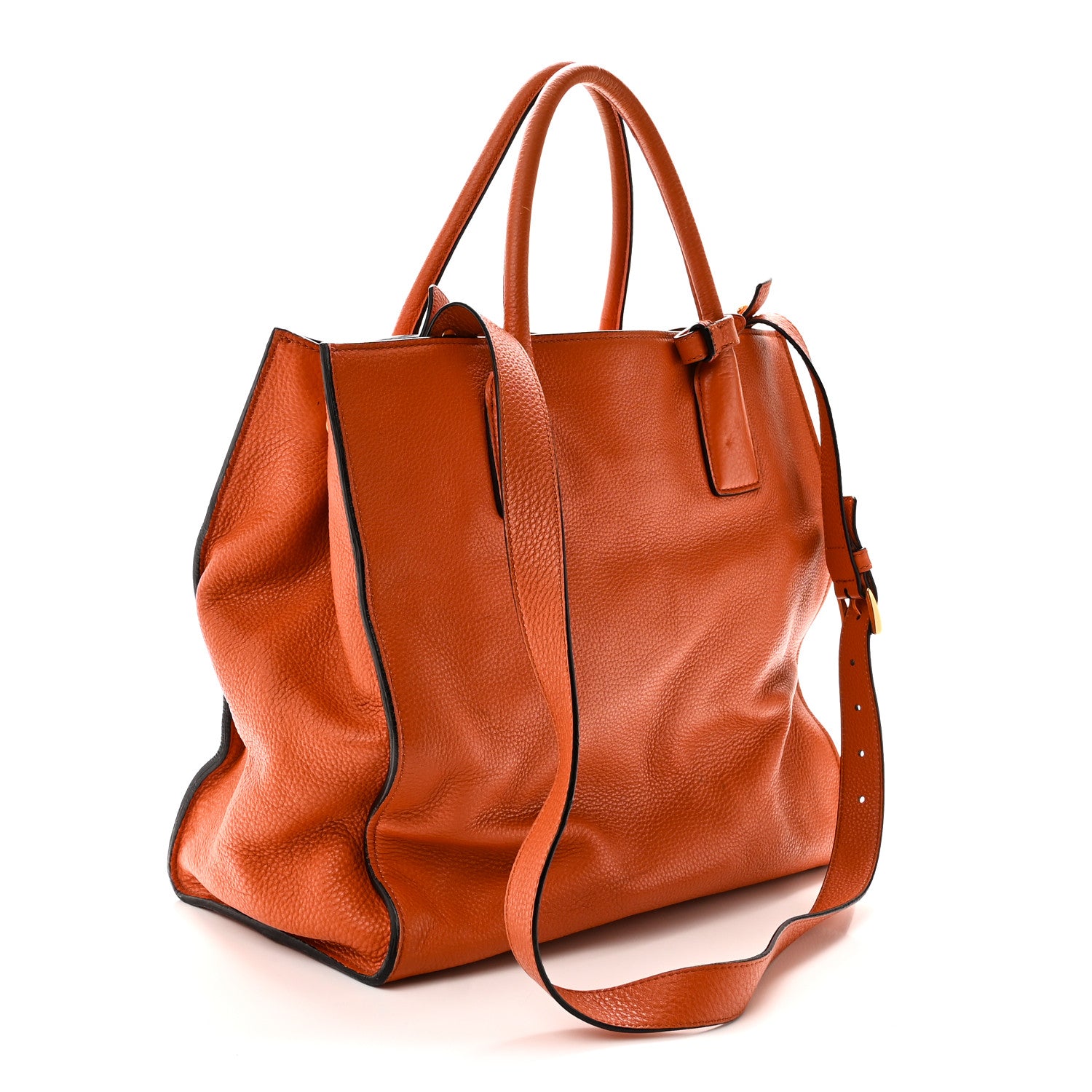 Prada Vitello Daino Shopping Tote Rame 3 of 9