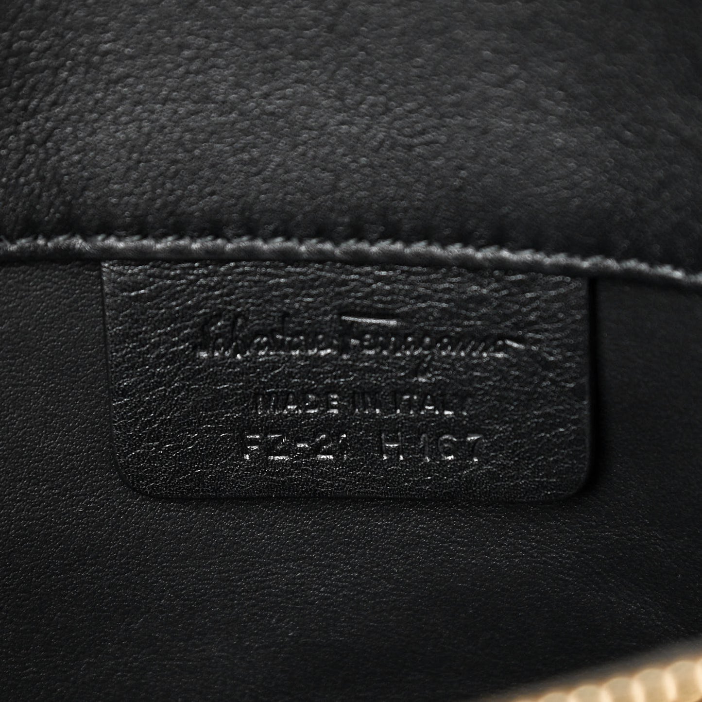 Hammered Calfskin Medium Studio Bag Black