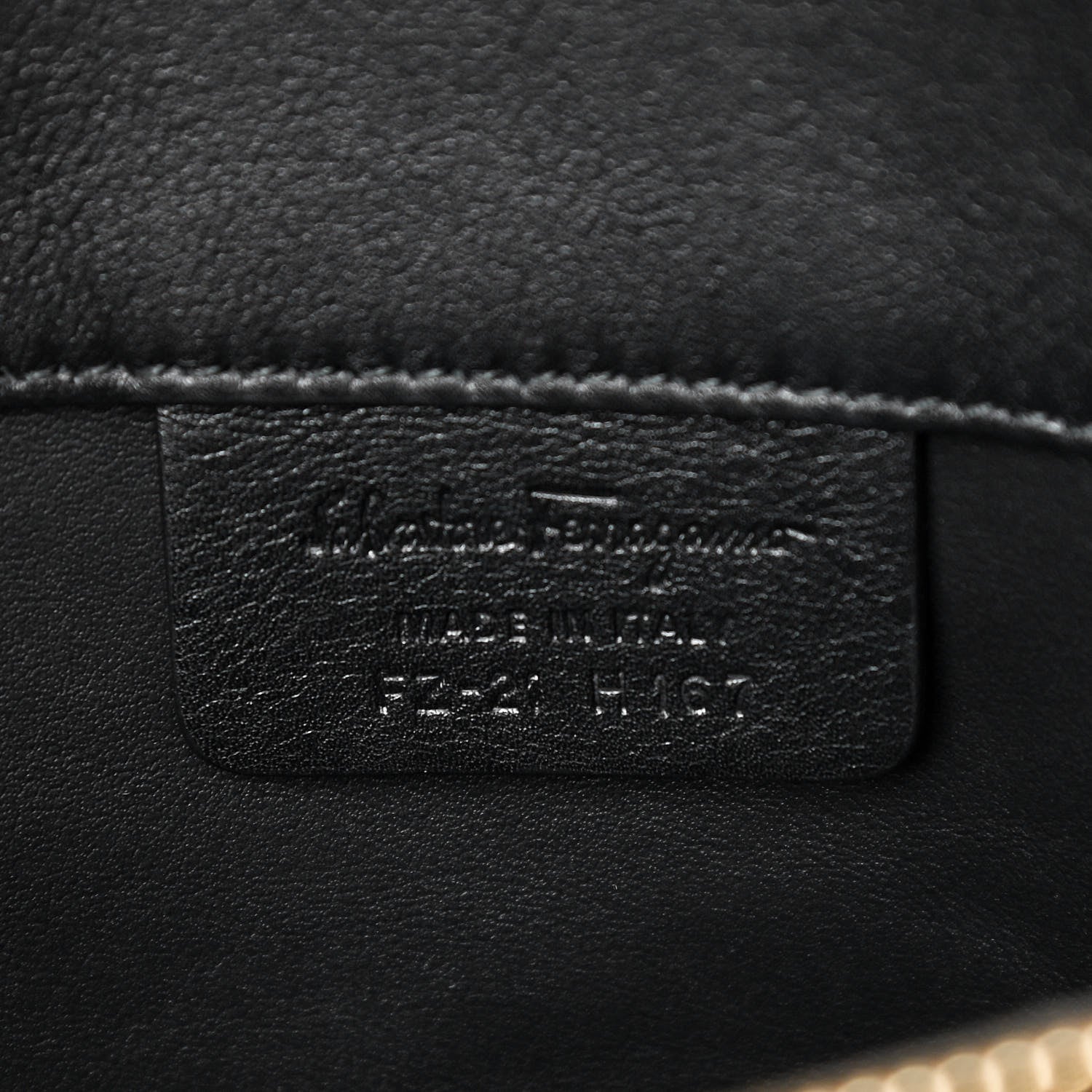 Salvatore Ferragamo Hammered Calfskin Medium Studio Bag Black 7 of 11