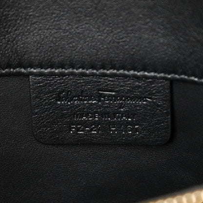 Salvatore Ferragamo Hammered Calfskin Medium Studio Bag Black 7 of 11