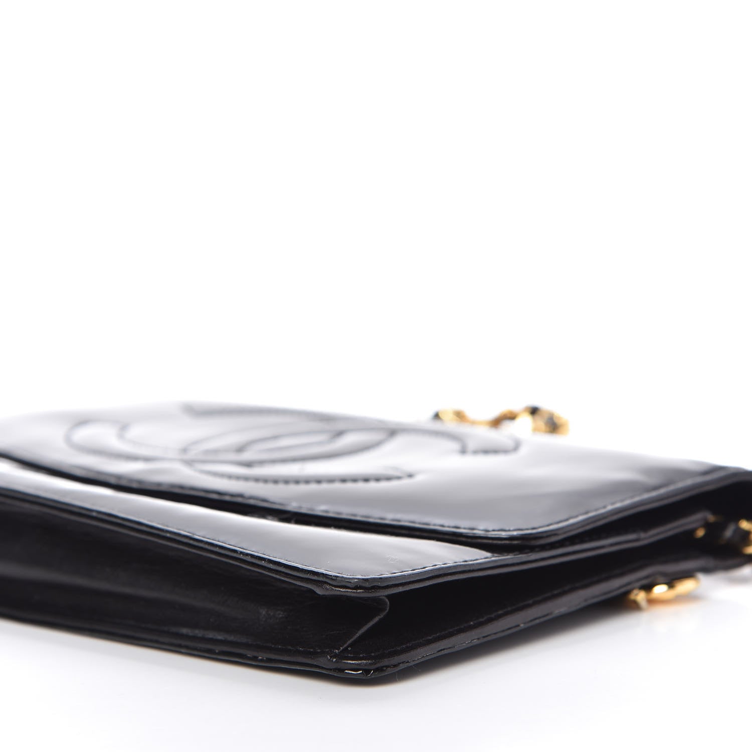 Chanel Patent Timeless CC Wallet On Chain WOC Black 7 of 10