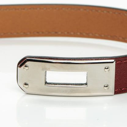 Hermes Tadelakt Kelly Double Tour Bracelet XS Rouge H 4 of 8