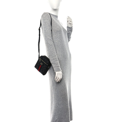 Gucci X Balenciaga BB Monogram Web Mini Ophidia Messenger Black 2 of 9