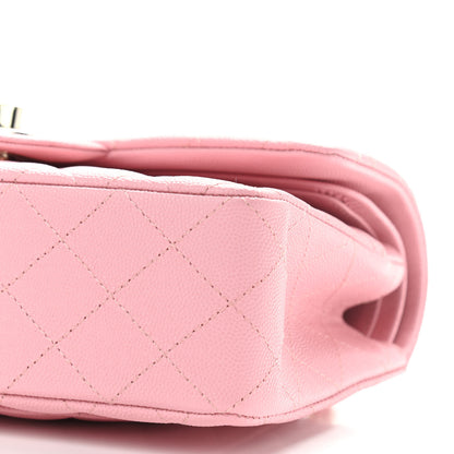 Chanel Caviar Quilted Small Double Flap Pink 10 of 11