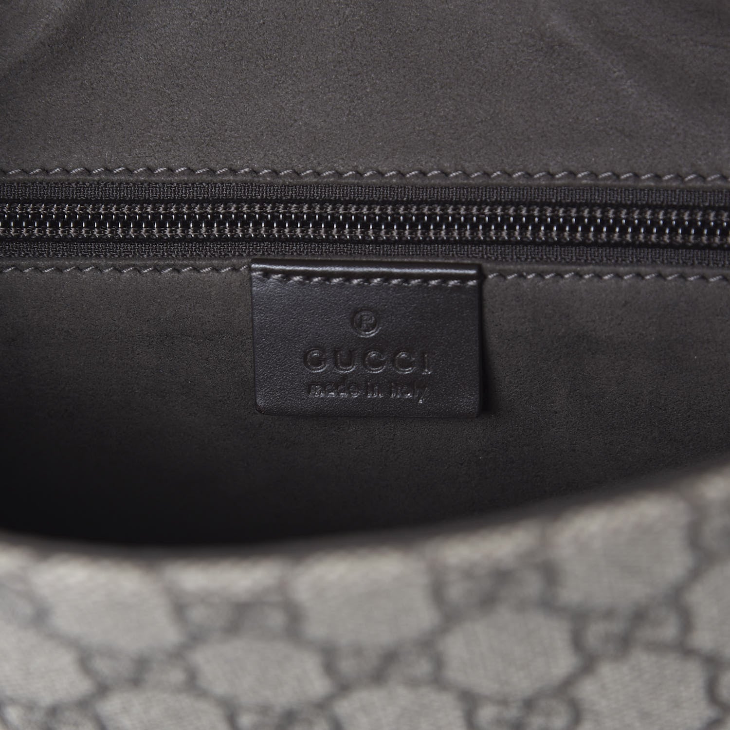 Gucci GG Supreme Monogram Selleria Calfskin Satchel Messenger Bag Beige Ebony Cocoa Marrone Scuro 5 of 9