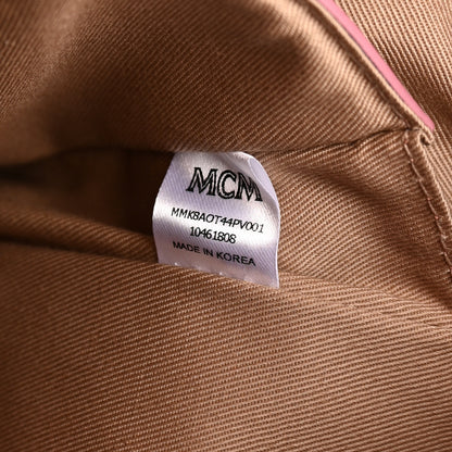 MCM Calfskin Ottomar Monogram Small Backpack Pink 8 of 14