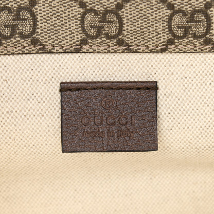 Gucci GG Supreme Monogram Web Small Neo Vintage Double Flap Messenger Bag Beige New Acero 6 of 11