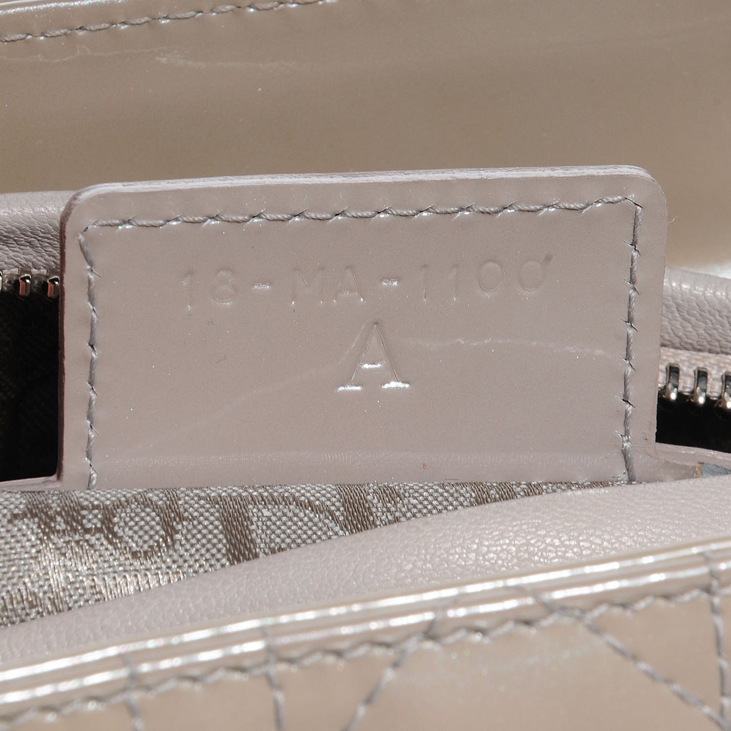 Patent Cannage Medium Lady Dior Grey