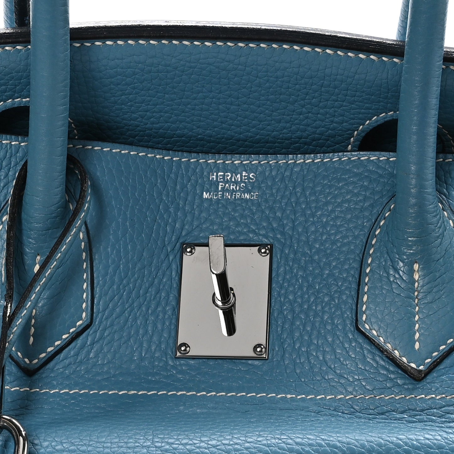 Taurillon Clemence JPG Birkin 42 Blue Jean