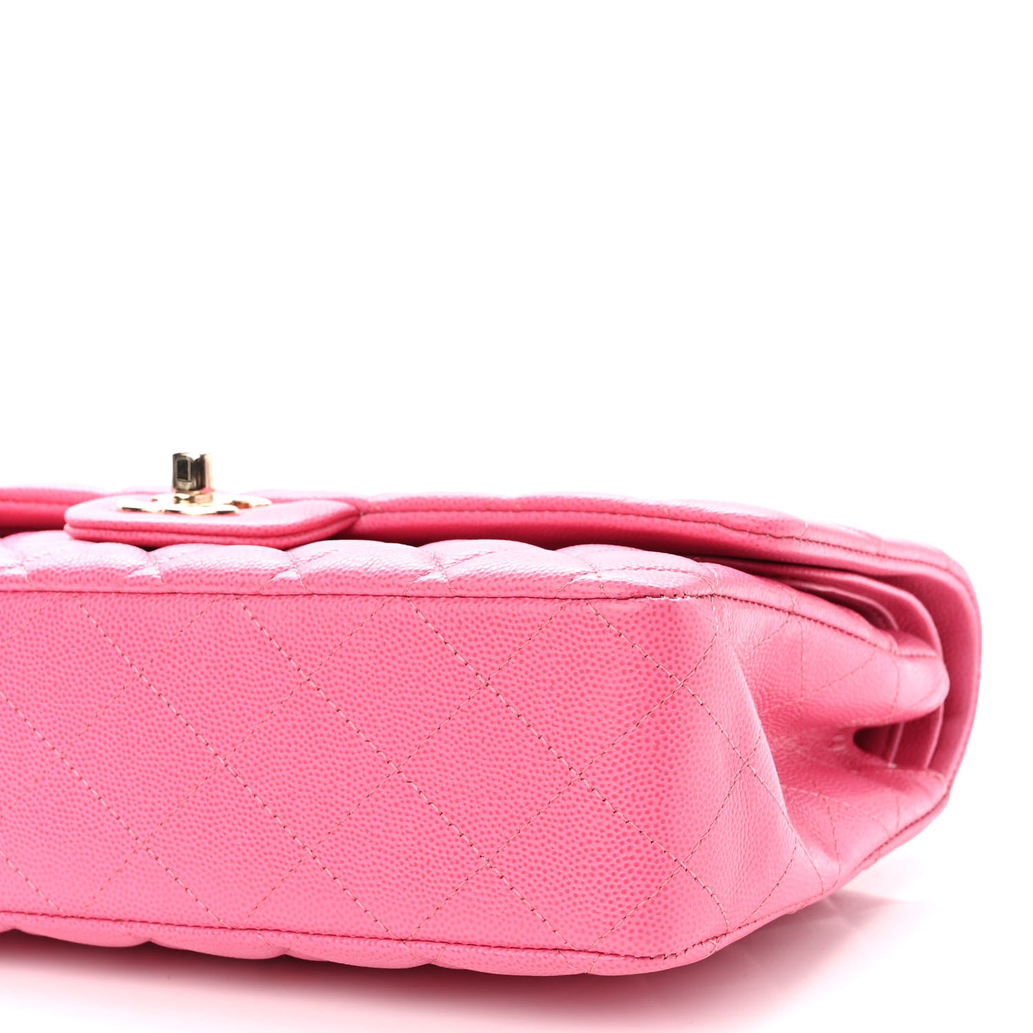 Chanel Caviar Quilted Medium Double Flap Pink 10 of 12
