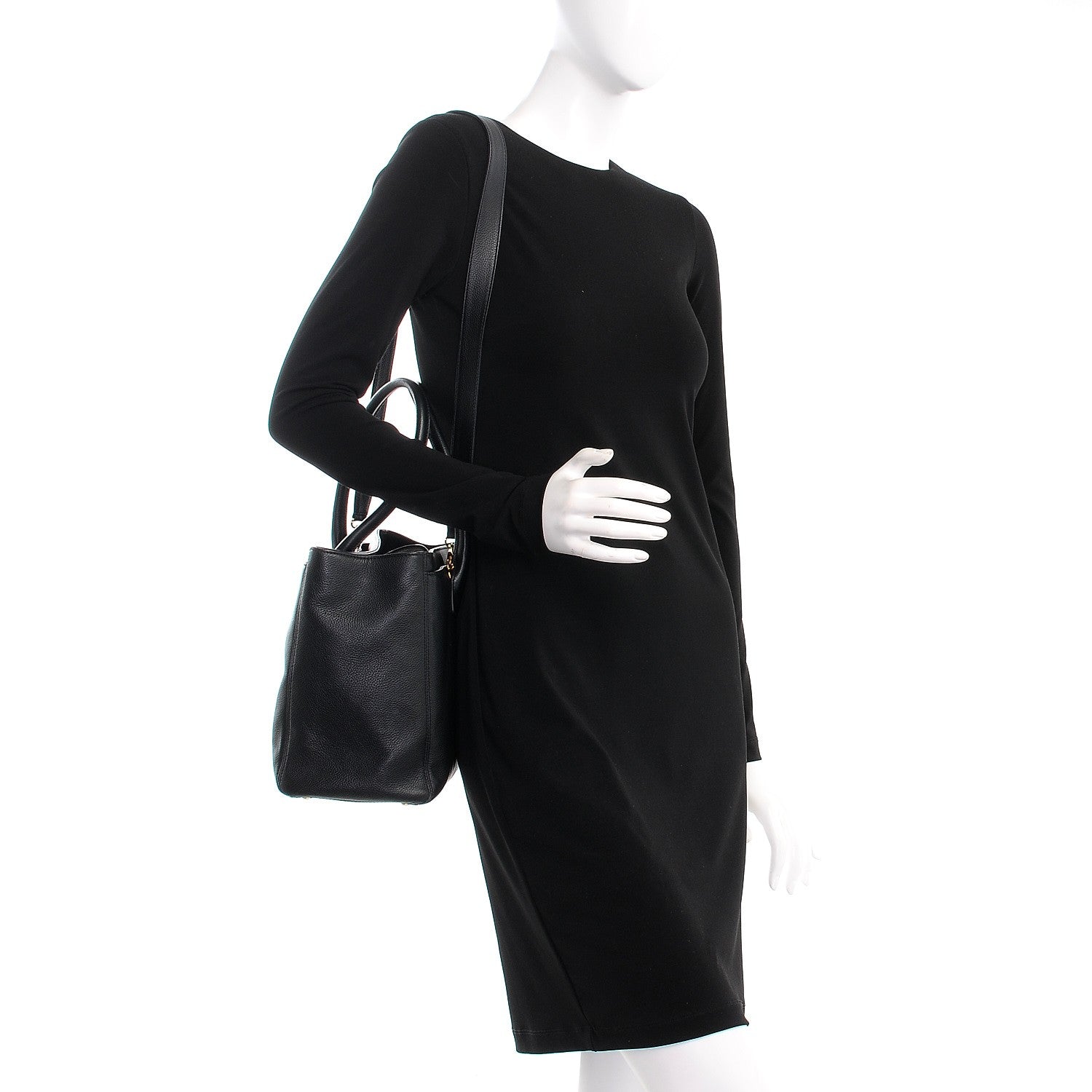 Chanel Calfskin Cerf Executive Shopper Tote Black 2 of 9