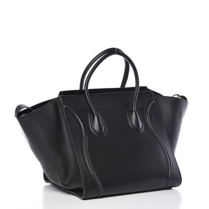Celine Supple Calfskin Medium Phantom Luggage Black 3 of 13