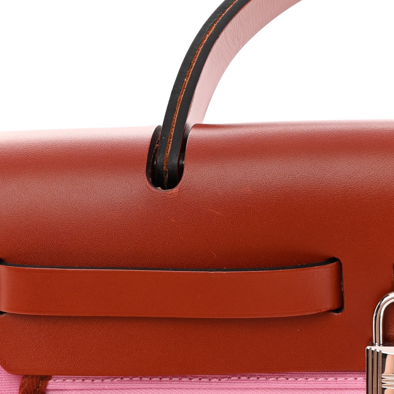 Hermes Military Toile Vache Hunter Herbag Zip Retourne PM 31 Bubblegum 16 of 16