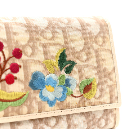 Christian Dior Monogram Vintage Flowers Flap Wallet Beige 7 of 7