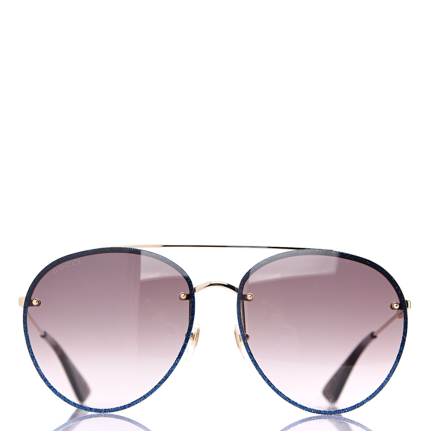 Gucci Glitter Aviator Sunglasses GG0351S Blue 2 of 6