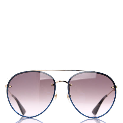 Gucci Glitter Aviator Sunglasses GG0351S Blue 2 of 6