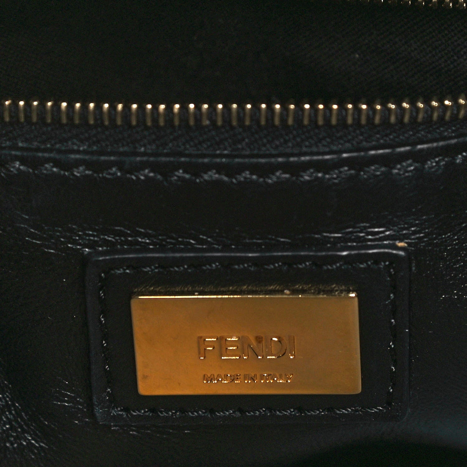 Fendi Nappa Mini Peekaboo Iconic Satchel Black 6 of 9