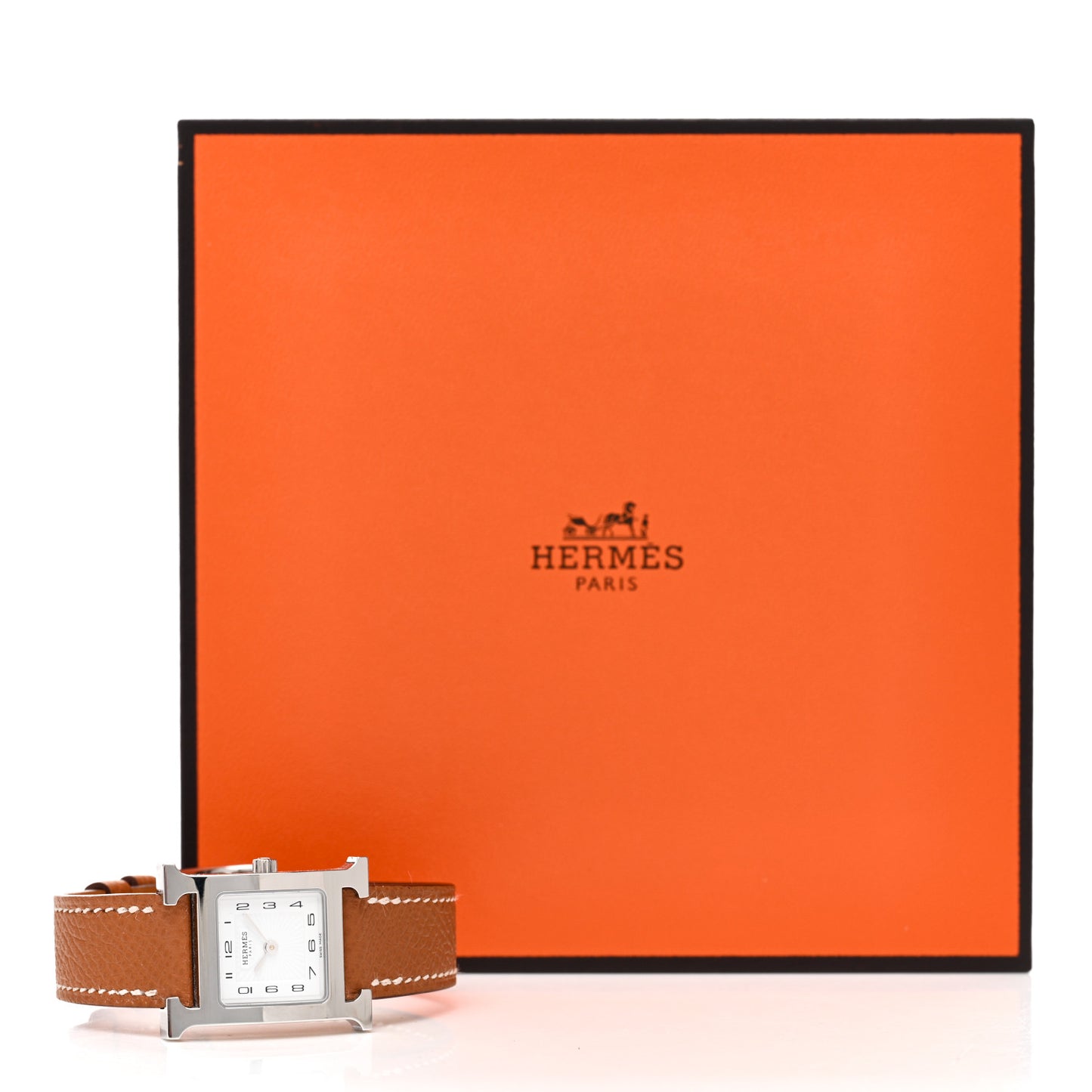Stainless Steel Epsom 21mm Heure H Hour Quartz Watch Gold