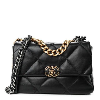 Chanel Lambskin Quilted Large Chanel 19 Flap Black 1 of 4