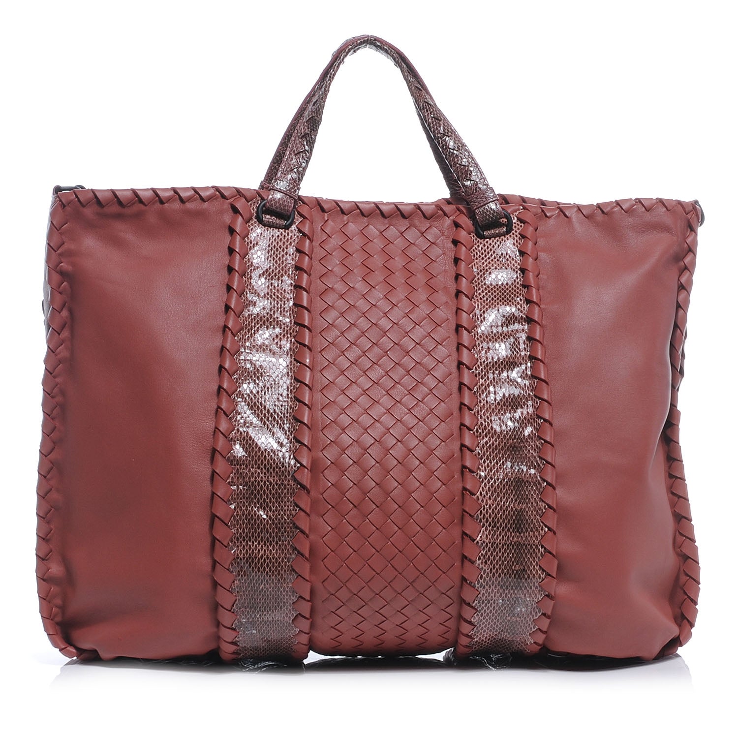 Bottega Veneta Nappa Intrecciato Python Tote Boucher 1 of 8