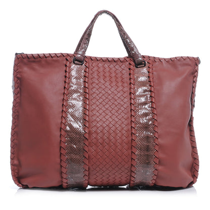 Bottega Veneta Nappa Intrecciato Python Tote Boucher 1 of 8