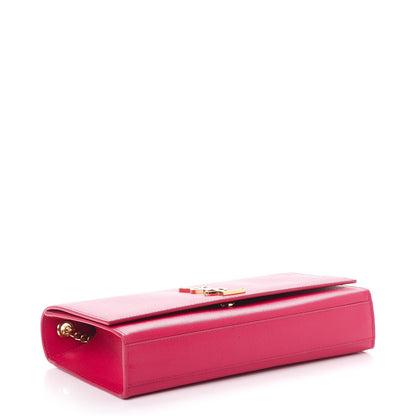 Saint Laurent Grain De Poudre Medium Monogram Kate Satchel Lipstick Fuchsia 4 of 7