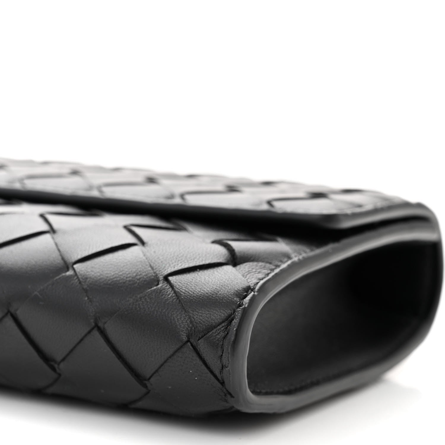 Bottega Veneta BOTTEGA VENETA Nappa Intrecciato Long Andiamo Top Handle Clutch Black 9 of 10