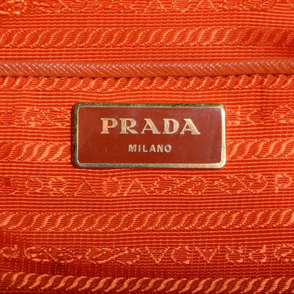 Prada Saffiano Lux Medium Double Zip Tote Papaya 6 of 11