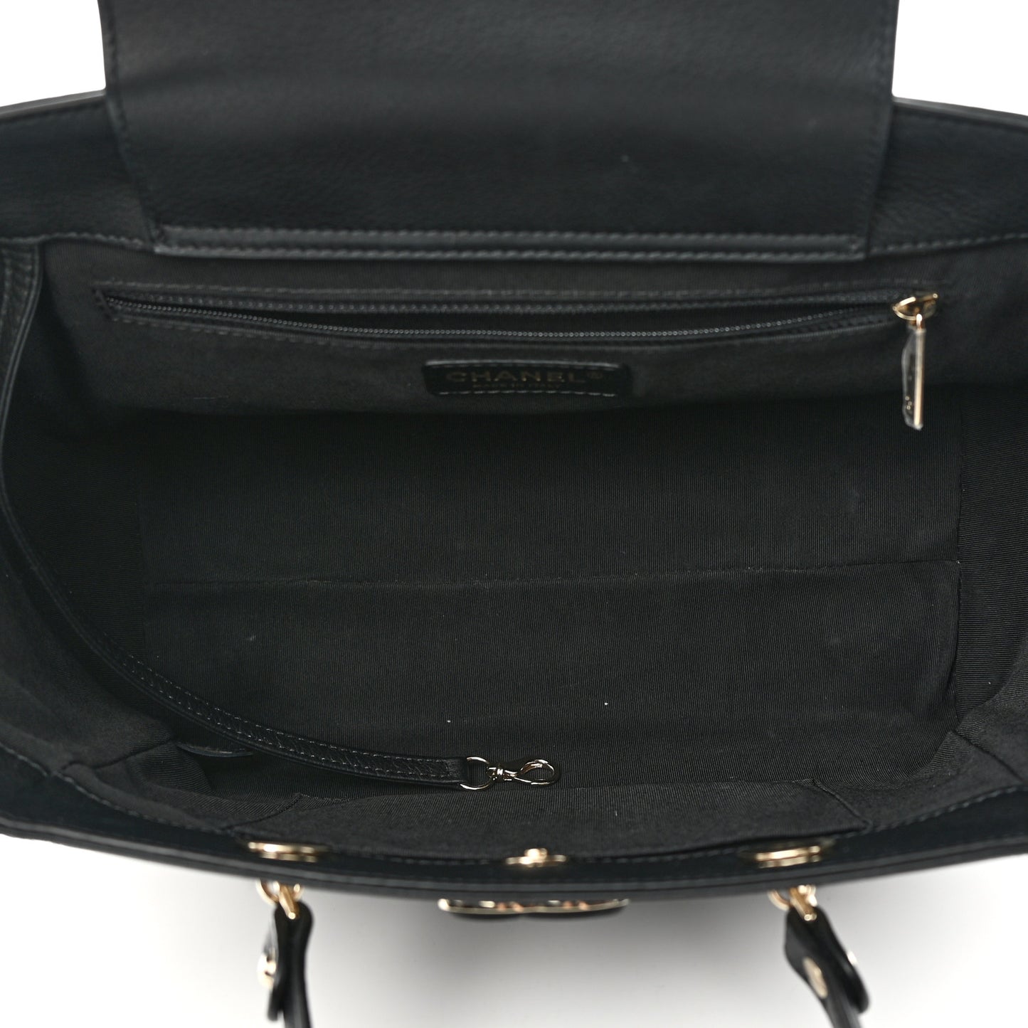 Bullskin Stitched Small Shopping Tote Black