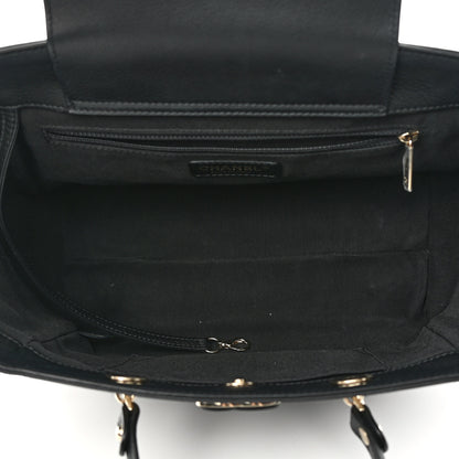 Chanel Bullskin Stitched Small Shopping Tote Black 5 of 10