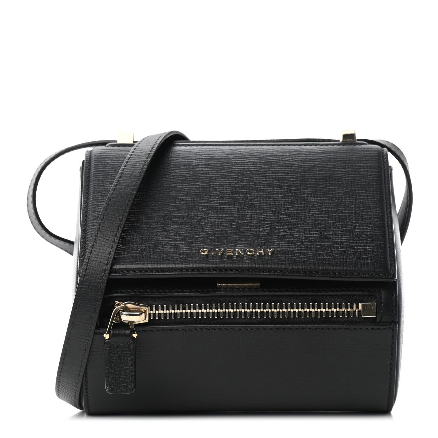 Givenchy Textured Calfskin Mini Pandora Box Crossbody Bag Black 1 of 19