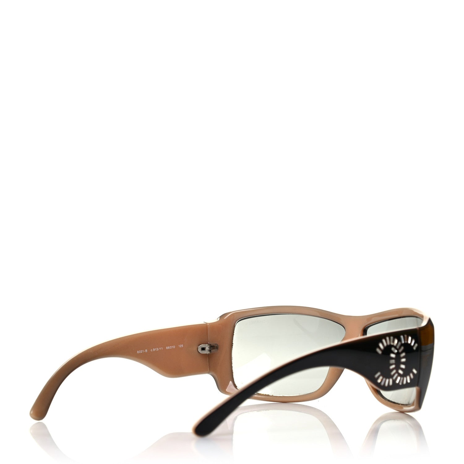 Chanel Crystal Baguette CC Sunglasses 6021-B Brown 4 of 4