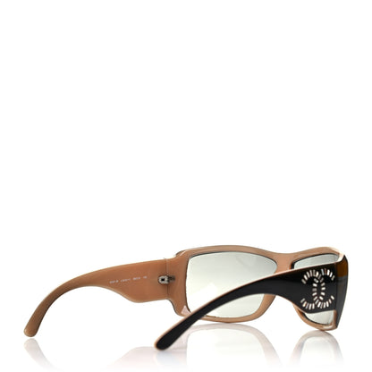 Chanel Crystal Baguette CC Sunglasses 6021-B Brown 4 of 4