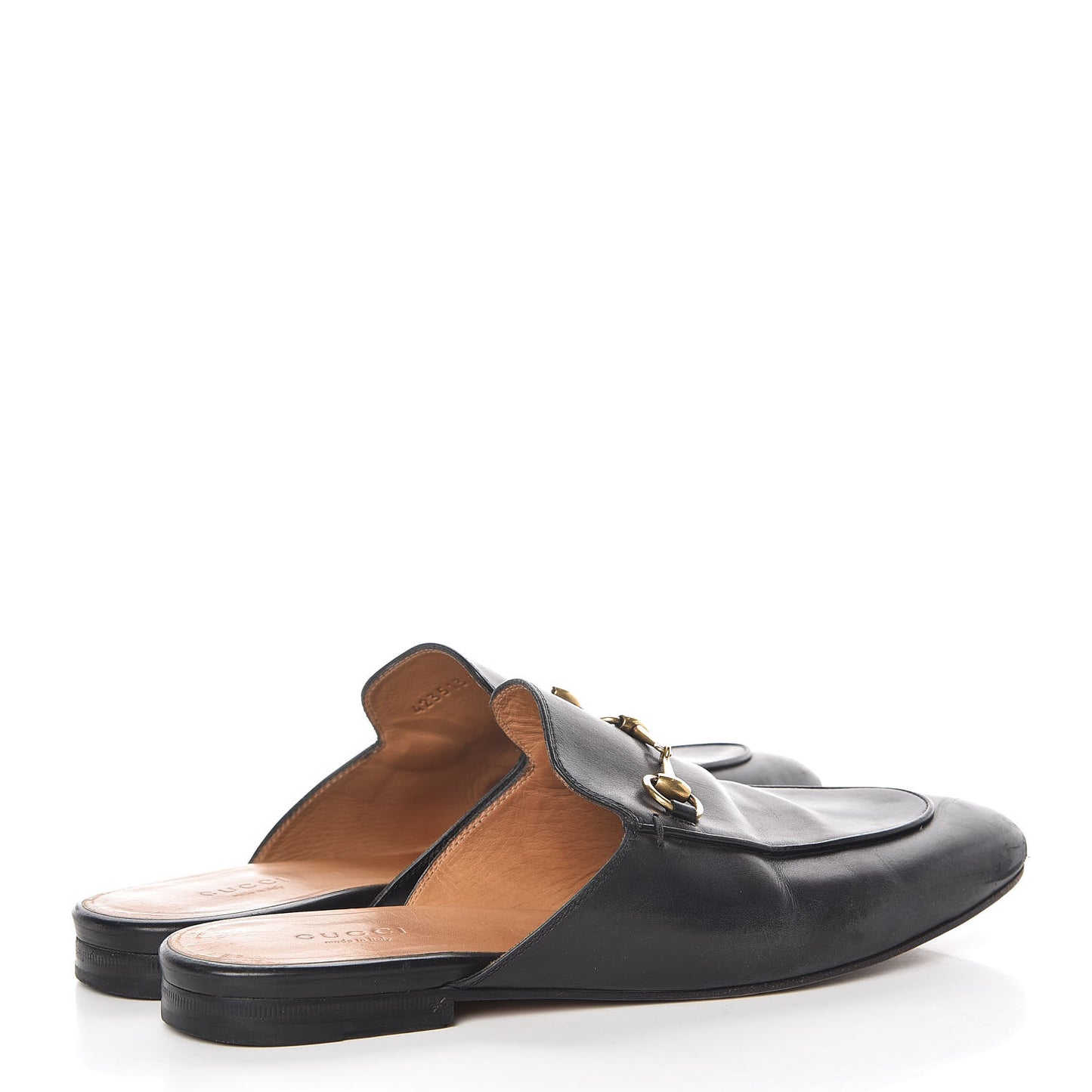 Calfskin Womens Princetown Slippers 39.5 Black
