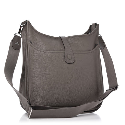 Hermes Taurillon Clemence Evelyne III GM Etain 3 of 8