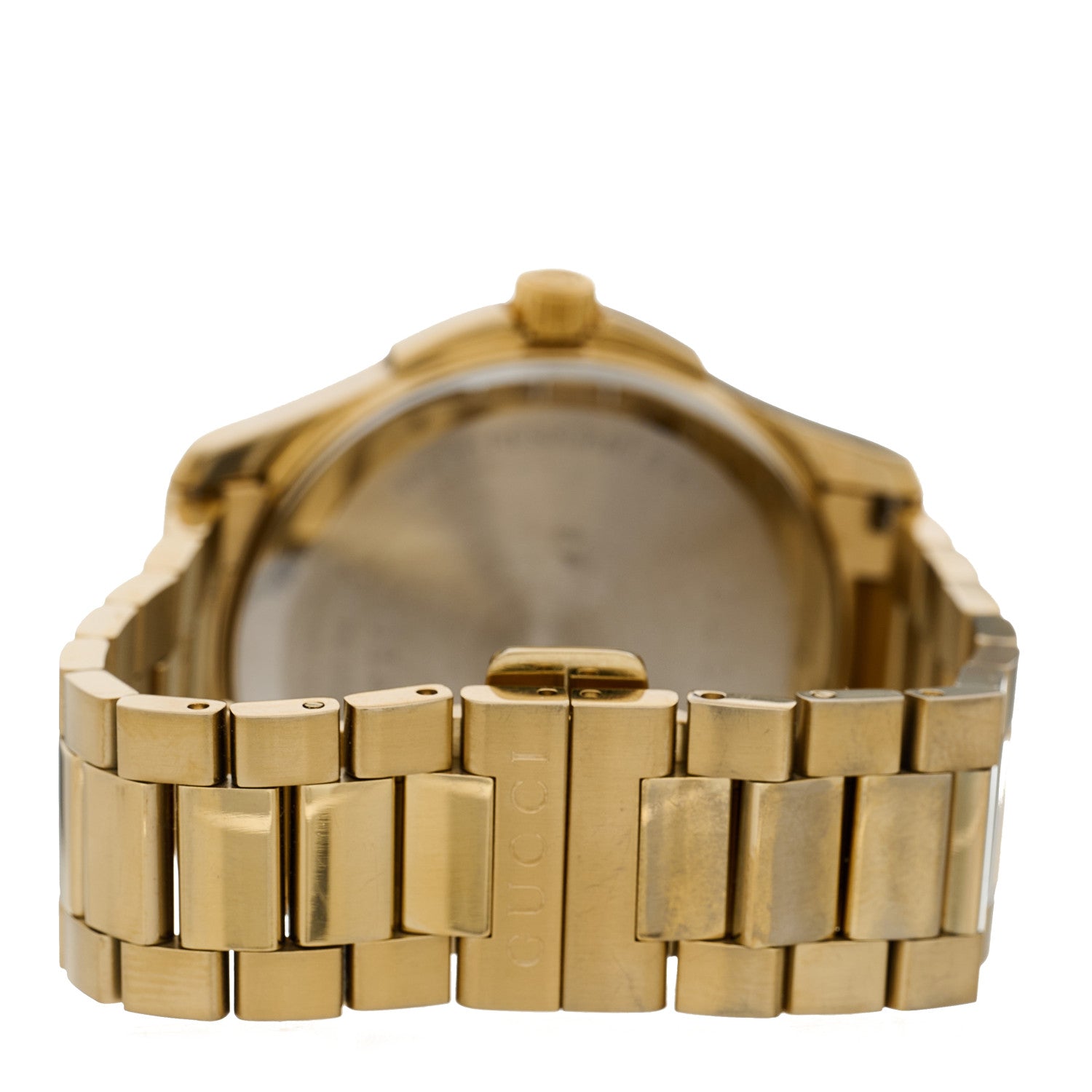 Gucci Stainless Steel 38mm G-Timeless Diamante Quartz Watch Gold 3 of 5