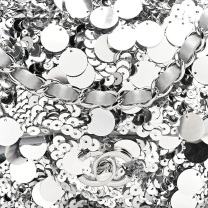 Chanel Sequin Mini Rectangular Flap Silver 8 of 10
