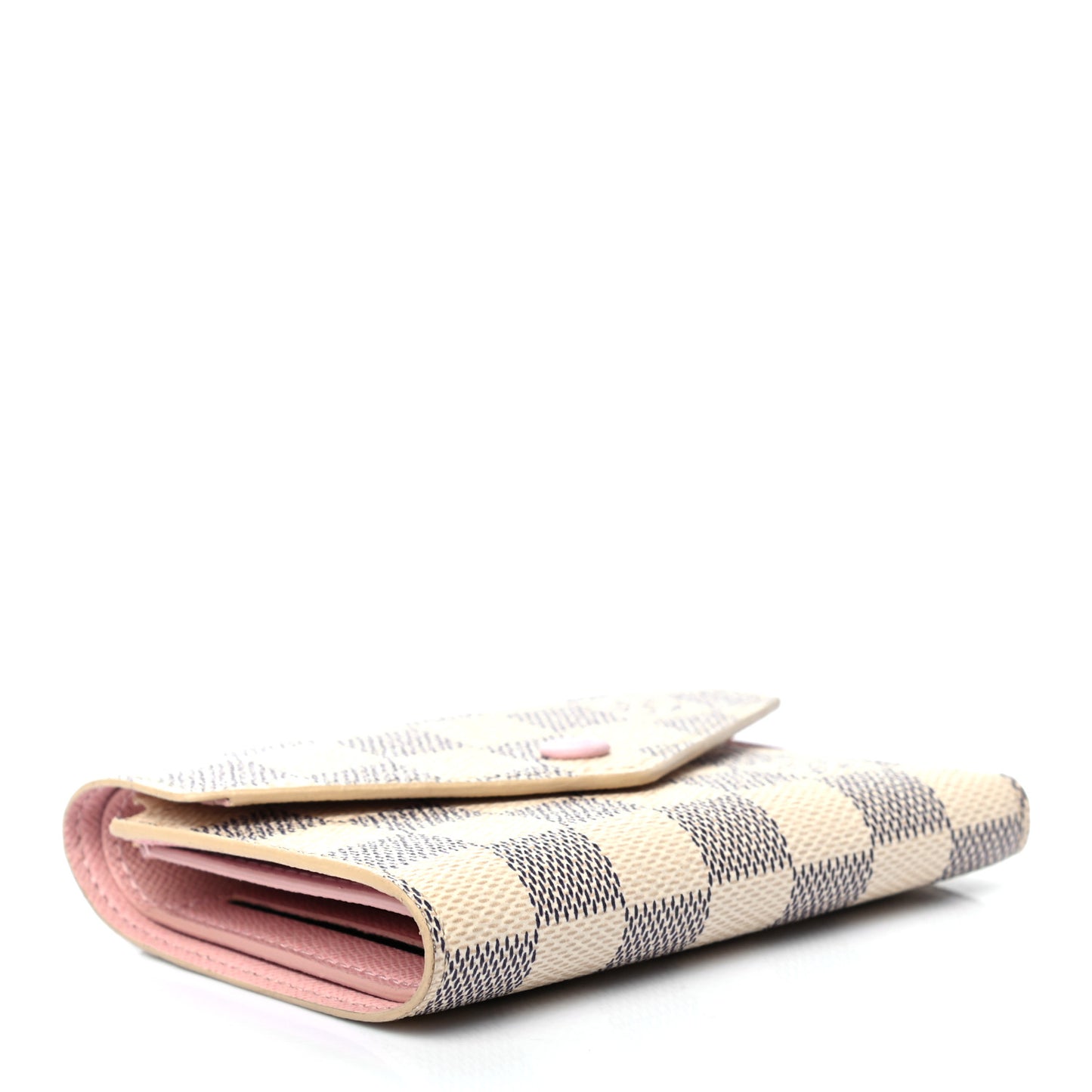 Damier Azur Victorine Wallet Rose Ballerine